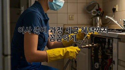 이사 준비 과정: 세금 혜택까지 꼼꼼하게!